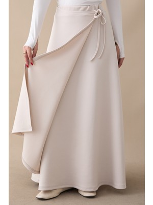 inStyle Yandan Bağlamalı Taş Scuba Etek