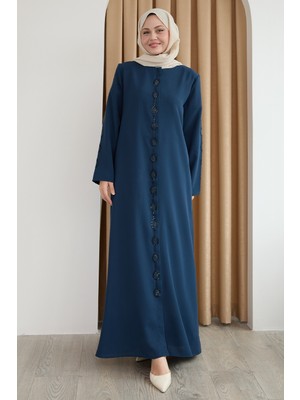 inStyle Damla Taş Desenli Indigo Ferace