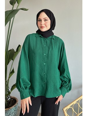 inStyle Salaş Basic Zümrüt Yeşili Gömlek