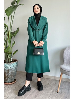 inStyle Belden Bağlamalı Yeşil Scuba Kap