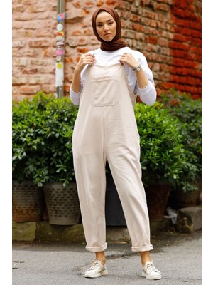 inStyle Lindy Askılı Bej Salopet