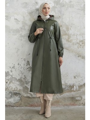 inStyle Avery Tünel Bağcıklı Deri Haki Kap