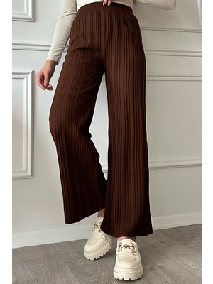 inStyle Fitilli Acı Kahve Triko Pantolon