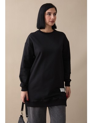 inStyle Etiket Detay Basic Siyah Tunik