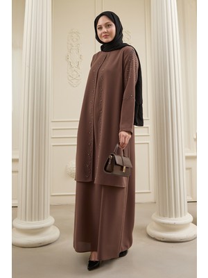 inStyle Incili Parça Detay Taba Abaya