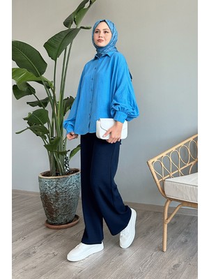 inStyle Salaş Basic Mavi Gömlek