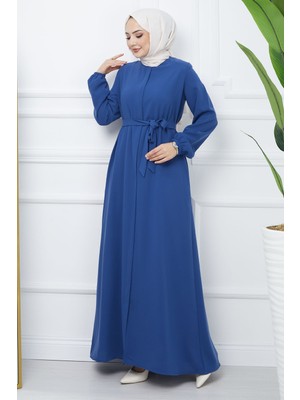 inStyle Kemerli Petek Kumaş Indigo Ferace