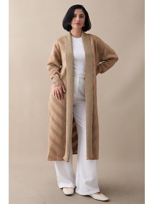 inStyle Sim Detaylı Camel Triko Ceket