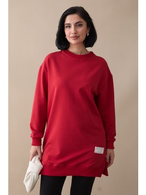 inStyle Etiket Detay Basic Kırmızı Tunik