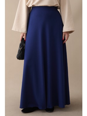 inStyle A Kesim Kloş Lacivert Kumaş Etek