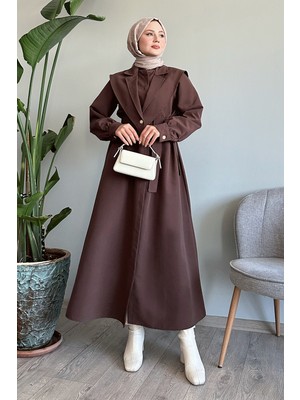 inStyle Bolerolu Kemerli Acı Kahve Trençkot