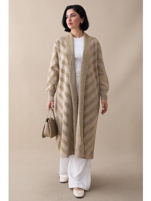 inStyle Sim Detaylı Bej Triko Ceket