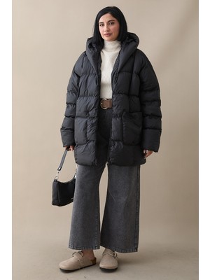 inStyle Mona Salaş Şişme Mont - Siyah