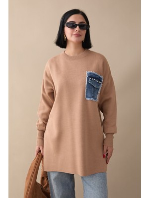 inStyle Kot Cepli Camel Triko Tunik