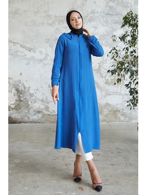 inStyle Lure Kapüşonlu Ferace - Indigo