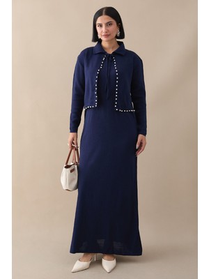 inStyle Incili Bolerolu Lacivert Triko Takım