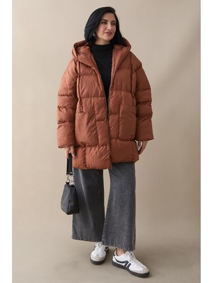 inStyle Mona Salaş Şişme Mont - Taba