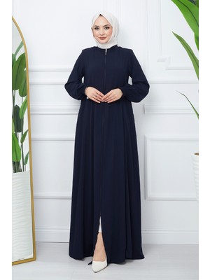 inStyle Parçalı Mevlana Kumaş Lacivert Ferace