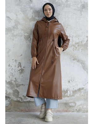 inStyle Avery Tünel Bağcıklı Deri Taba Kap