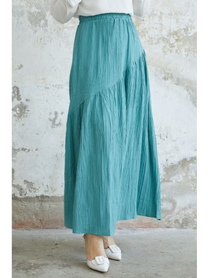 inStyle Arina Biye Detay Gofre Etek - Mint