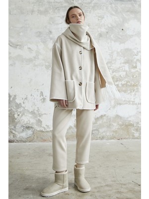 inStyle Alira Atkılı Kaşe Bej Ceket