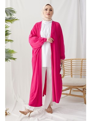 inStyle Mevira Salaş Kesim Abaya - Fuşya