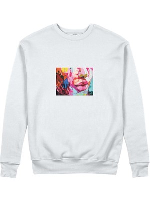 The Lucid Lab Lips Sweatshirt - Beyaz