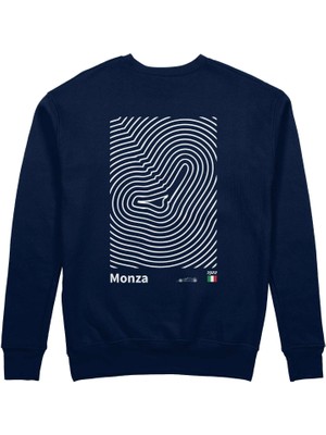 The Lucid Lab Monza Circuit Artwork Sweatshirt - Lacivert