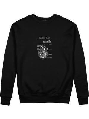 The Lucid Lab Millennium Falcon Sweatshirt - Siyah