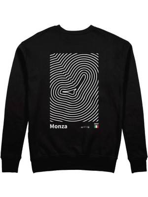 The Lucid Lab Monza Circuit Artwork Sweatshirt - Siyah