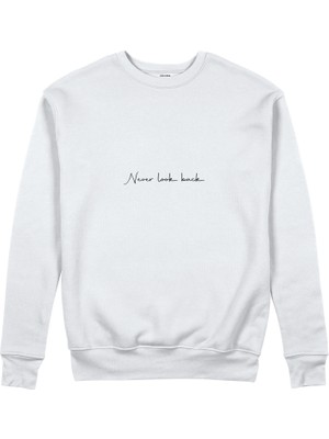 The Lucid Lab Never Look Back Sweatshirt - Beyaz
