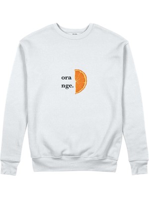 The Lucid Lab Orange Sweatshirt - Beyaz