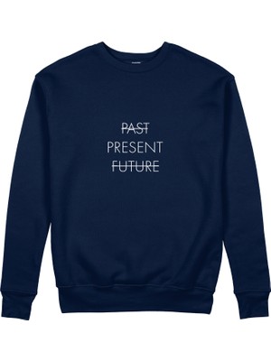 The Lucid Lab Past Present Future Sweatshirt - Lacivert