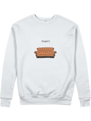The Lucid Lab Pivot! / Friends Sweatshirt - Beyaz