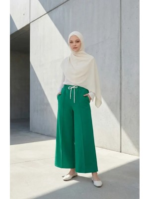 Beli Lastikli Pantolon 71126-06 Yeşil