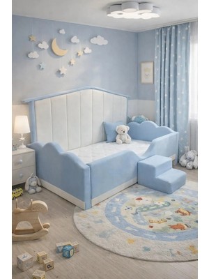 Puf Bebe 90X190 Ölçüde Çocuk Yatağı (Iç Yatak Dahildir)