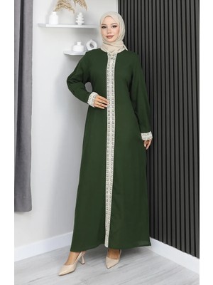 Şile Bezi Elbise 3840-03 Haki