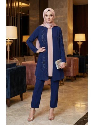 Taş Işlemeli Tesettür Ikili Takım 6304-03 Parlament
