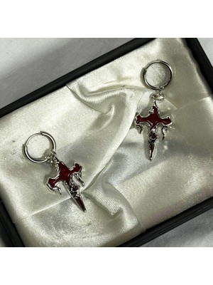 Dükkan Design Gotik Kanlı Haç Küpe