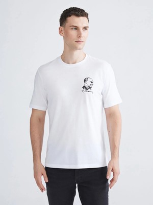 Lc Waikiki Yeni Sezon Bisiklet Yaka Atatürk Baskılı Penye Erkek Tişört