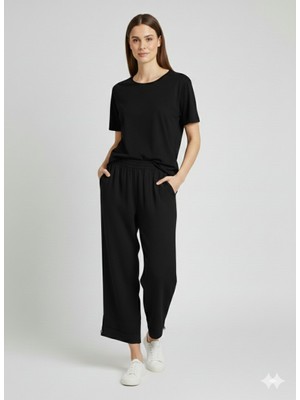 Centilmen Vedi Vedi Keten Görünümlü Rahat Kesim PANTOLON7413