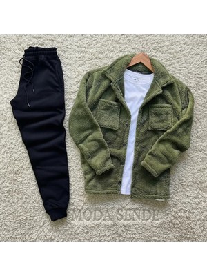 Insane Minds Peluş Gömlek - Eşofman Altı Takımı