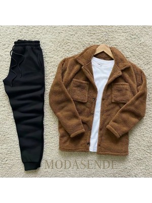 Insane Minds Peluş Gömlek - Eşofman Altı Takımı