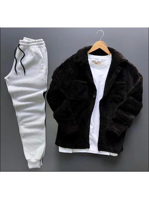 Insane Minds Peluş Gömlek - Eşofman Altı Takımı