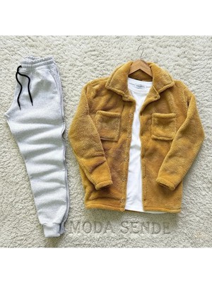 Insane Minds Peluş Gömlek - Eşofman Altı Takımı