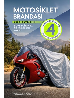 ByLizard Gasgas Mc 125 Arka Çanta Topcase Uyumlu Su Geçirmez Motosiklet Brandası Motor Branda Lastikli