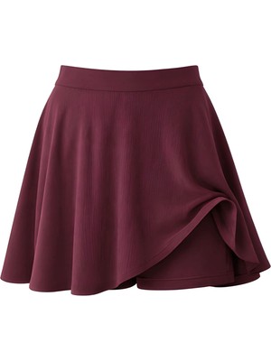 Retrobird Kloş Şort Etek Kadın Bordo