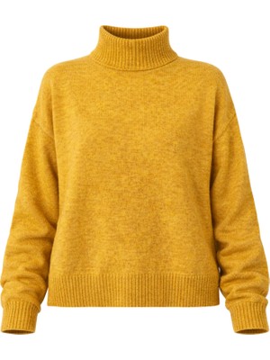 Retrobird Basic Triko Kazak Kadın Hardal