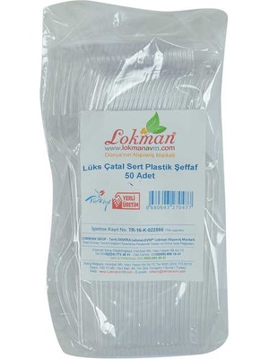Kaia Life Lüks Çatal Sert Plastik Şeffaf 50 Adet 1 Paket