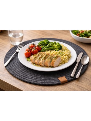 Wicker Rustic Hasır Amerikan Servisi, Supla, Yemek Seti